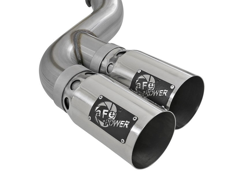 aFe Power 15-16 Ford F250/F350 6.7L Diesel Rebel XD 4in 409 SS DPF-Back Exhaust System - Pol Tips DPF Back aFe
