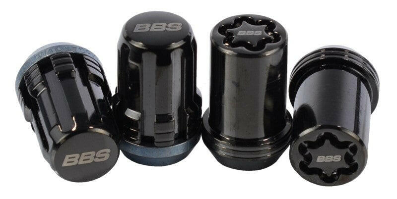 BBS McGard Lug Nut Set 12x1.25 Black - w/Locks Wheel Bolts BBS