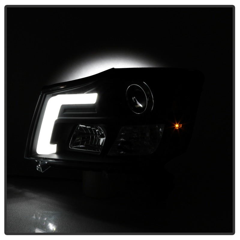 Spyder 04-15 Nissan Titan / 04-07 Nissan Armada V2 Projector Headlights - Black PRO-YD-NTI04-DRL-BK Headlights SPYDER