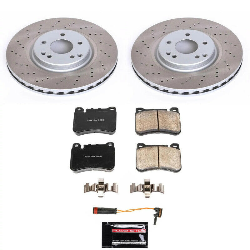 Power Stop 06-11 Mercedes-Benz SLK350 Front Semi-Coated Rotor Kit Brake Kits - Performance Blank PowerStop