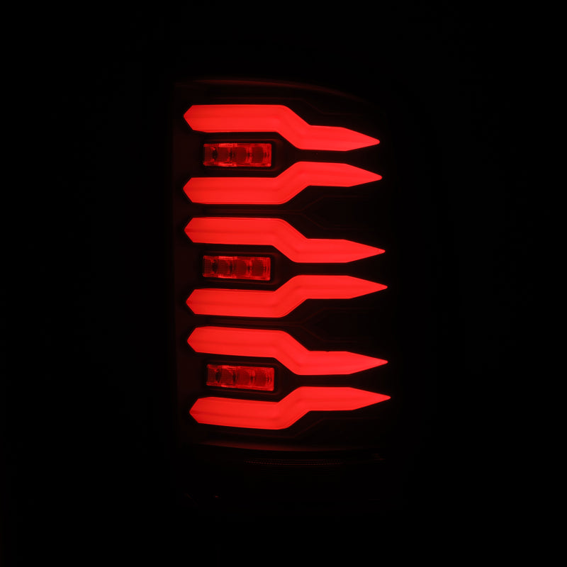 AlphaRex 07-13 GMC Sierra 1500/07-14 2500/3500HD (No Classic/Dually) Luxx-Series LED Tail Lights Blk Tail Lights AlphaRex