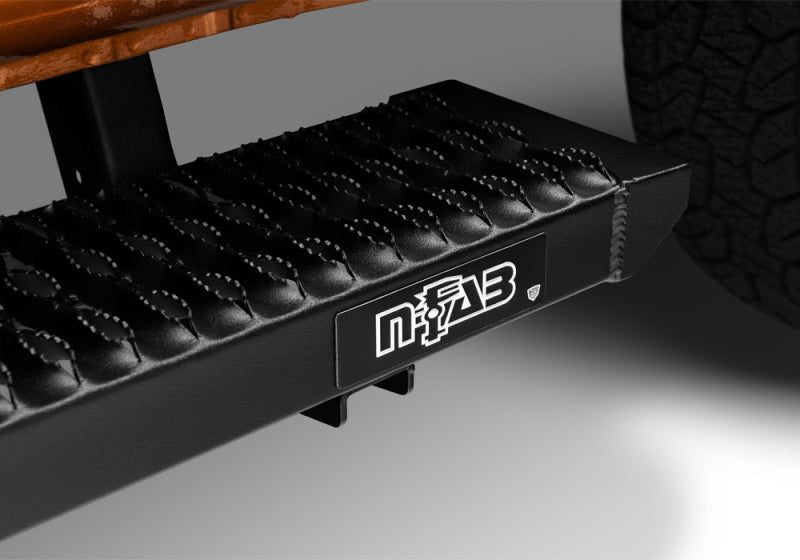 N-Fab Growler Fleet 07-18 Mercedes Sprinter 3 Door Van - Rear Door Step - Tex. Black Running Boards N-Fab