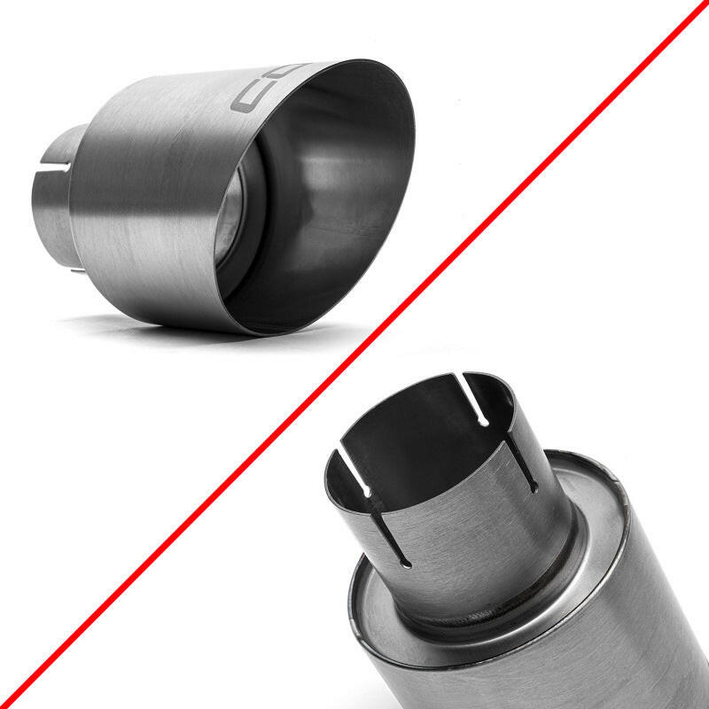 Cobb Volkswagen GTI MK7/MK7.5/MK8 Brushed Titanium Tip Kit Catback COBB