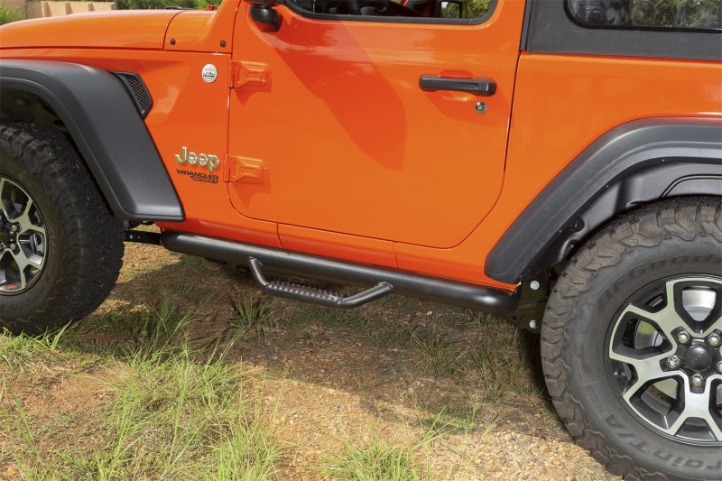Rugged Ridge Spartan Nerf Bar Textured Black 18-20 Jeep Wrangler JL 2 Door Nerf Bars Rugged Ridge