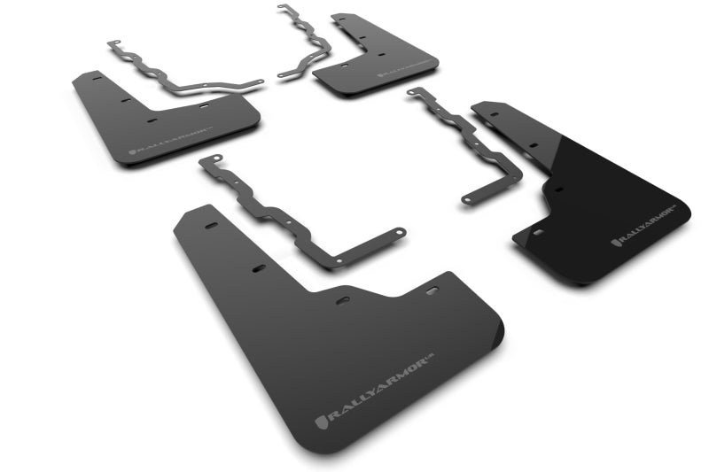 Rally Armor 20-25 Ford Puma ST Black Mud Flap w/Grey Logo Mud Flaps Rally Armor