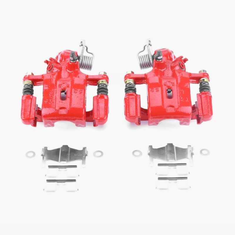 Power Stop 99-01 Infiniti G20 Rear Red Calipers w/Brackets - Pair Brake Calipers - Perf PowerStop