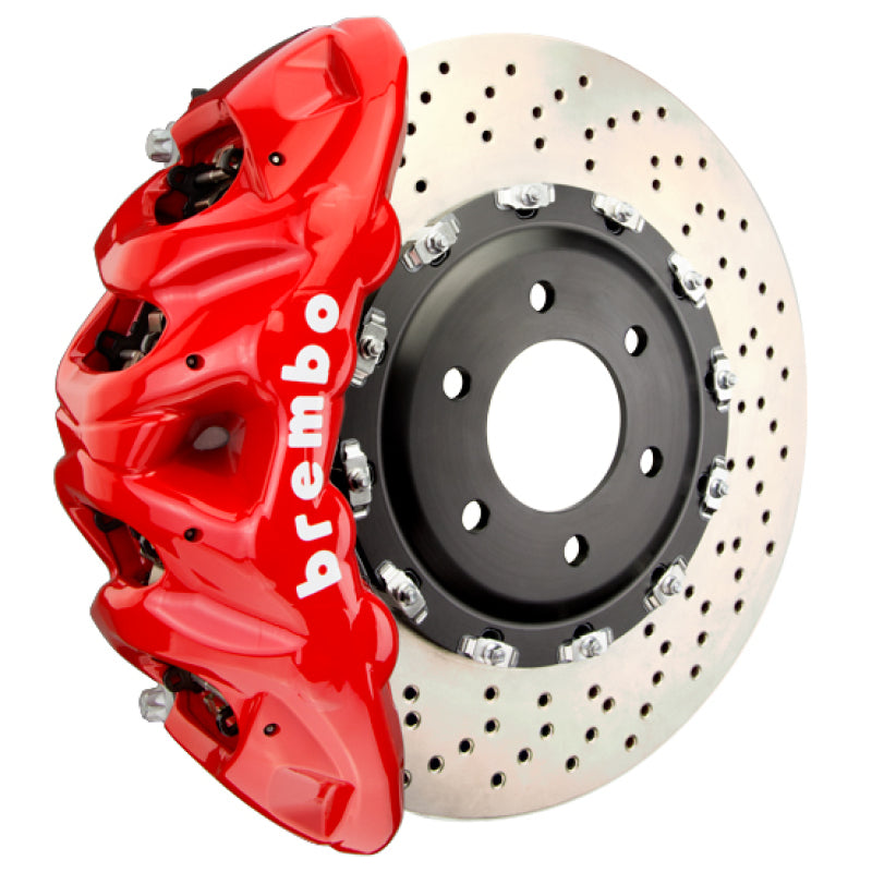 Brembo 25+ BMW X3 M50 xDrive (G45) Front GT BBK 8 Piston Cast 412x38 2pc Rotor Drilled - Red Brake Kits - Performance Slot Brembo
