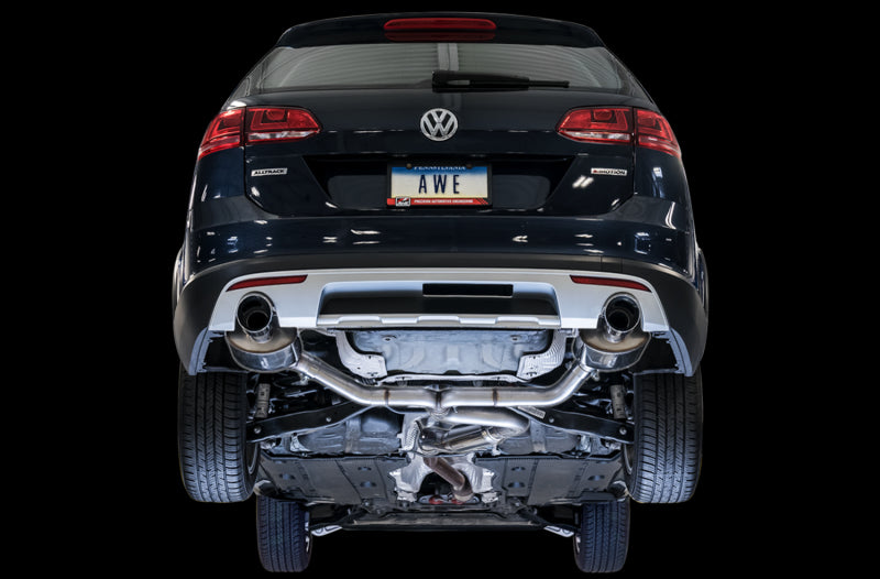 AWE Tuning VW MK7 Golf Alltrack/Sportwagen 4Motion Touring Edition Exhaust - Polished Silver Tips Catback AWE Tuning