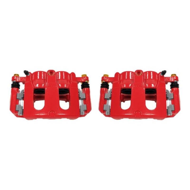Power Stop 11-17 Ford Explorer Front Red Calipers w/Brackets - Pair Brake Calipers - Perf PowerStop