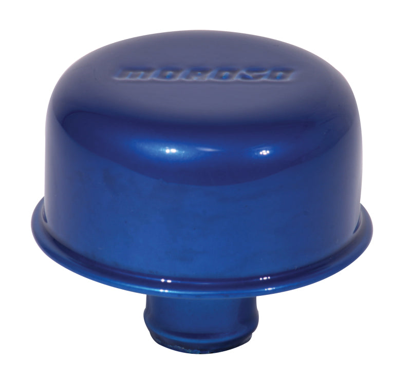 Moroso Valve Cover Breather - 1.22in Diameter - One Piece Push-In Type - Blue Powder Coat Valve Covers Moroso