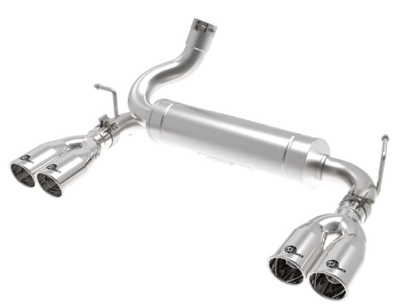 aFe Rebel Series 2.5in 409 SS Axle-Back Exhaust Polished 07-18 Jeep Wrangler (JK) V6-3.6L/3.8L Axle Back aFe