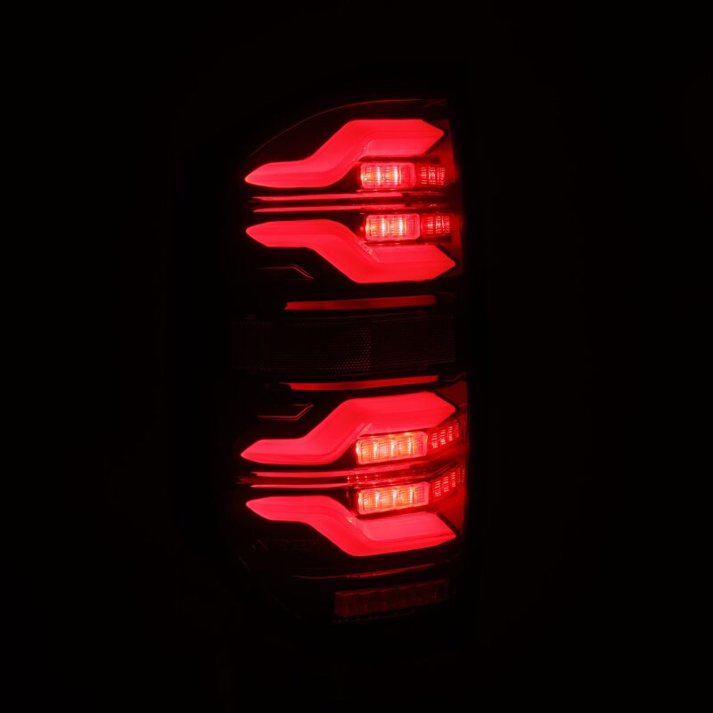 AlphaRex 14-21 Toyota Tundra LUXX LED Taillights Black/Red w/Activ Light/Seq Signal Tail Lights AlphaRex