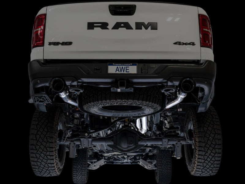 AWE Tuning 2025+ RAM 1500 RHO 3.0 I6 TT 0FG Dual Rear Exit Cat-Back Exhaust - Diamond Black Tips Catback AWE Tuning