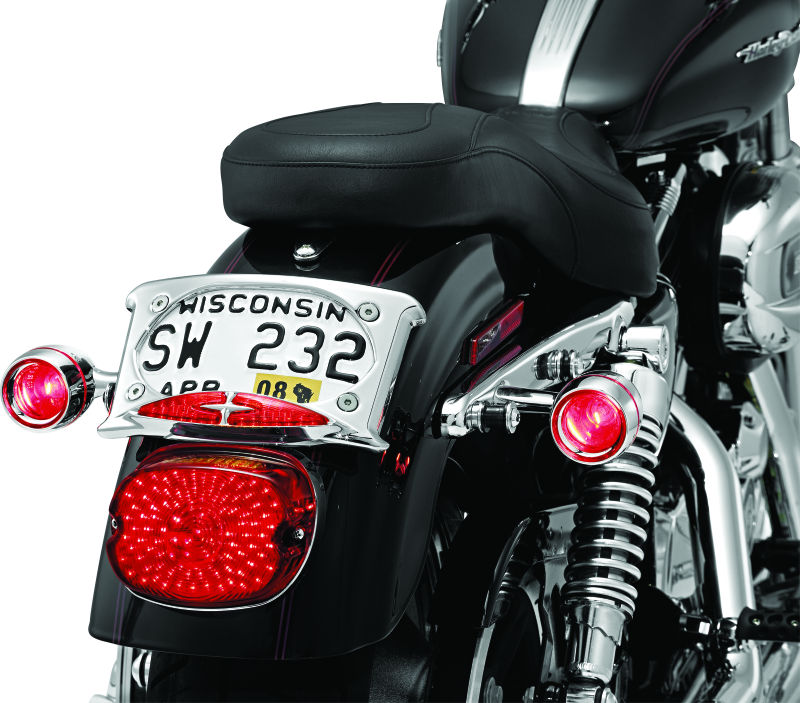 Kuryakyn Deep Dish Bezel With Red Lens Chrome Light Accessories and Wiring Kuryakyn