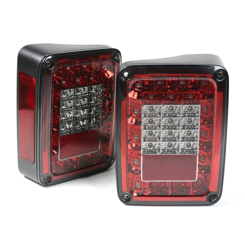Rugged Ridge Led Tail Light Set Smoke 07-18 Jeep Wrangler Light Bars & Cubes Rugged Ridge
