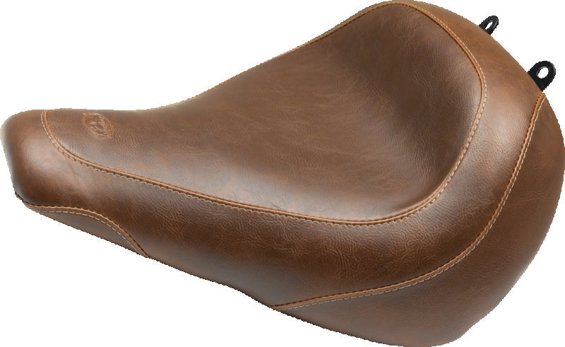 Mustang 18-21 Harley Fat Boy Wide Tripper Solo Seat - Brown Solo Motorcycle Seats Mustang Motorcycle