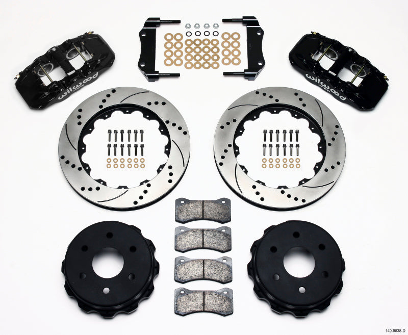 Wilwood AERO4 RearTruck Kit 14.25in Drilled 1999-2010 GM 1500-SUV 2 Piston OE Caliper Big Brake Kits Wilwood