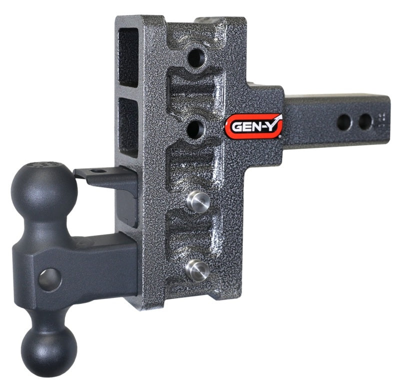 Gen-Y Mega Duty 2in Shank 5in Offset Drop 1.5K TW 10K Hitch w/GH-031 Dual-Ball/GH-032 Pintle Lock Hitch Receivers GEN-Y Hitch