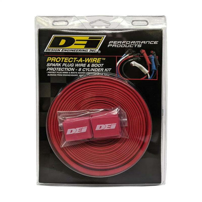 DEI Protect-A-Wire 8 Cylinder - Red Thermal Sleeves DEI