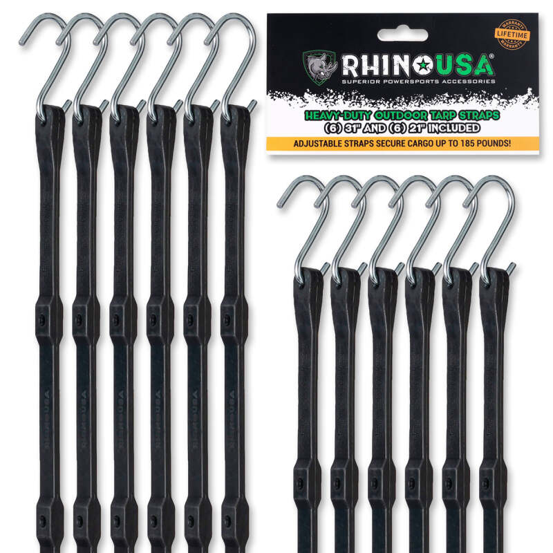 Rhino USA Heavy Duty Bungee - Set Of 12 Cargo Tie-Downs Rhino USA