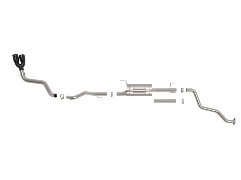 aFe 24-25 Toyota Tacoma L4-2.4L (t) Vulcan Series 2.5in to 3in Cat-Back w/ Black Tip Catback aFe