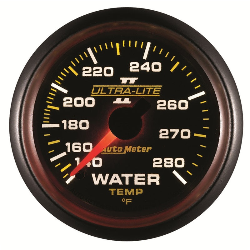 Autometer Ultra-Lite II 52mm 140-280 Deg F Mechanical Water Temp Gauge Gauges AutoMeter