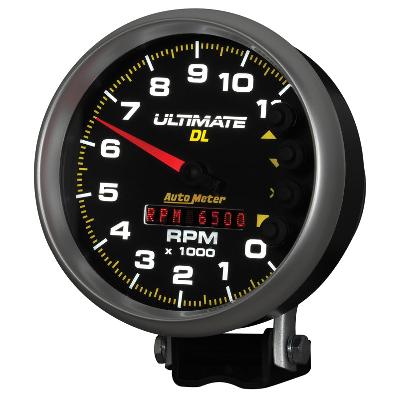 Autometer 5 inch Ultimate DL Playback Tachometer 11000 RPM - Black Performance Monitors AutoMeter