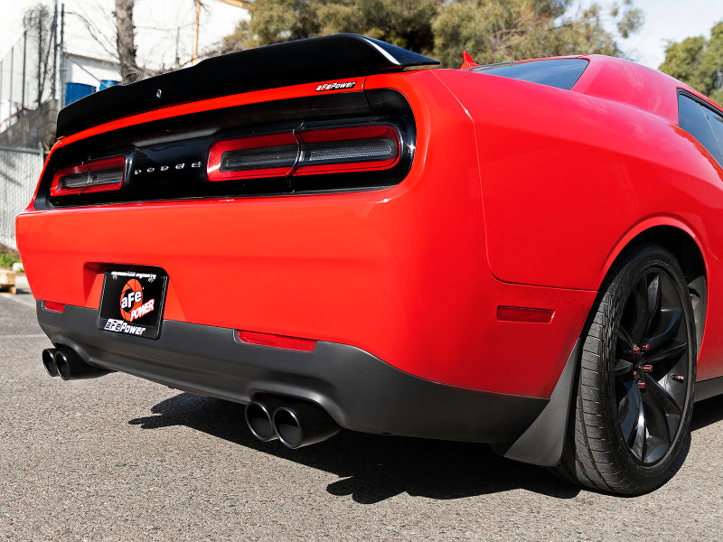 aFe MACH Force-Xp 2-1/2in 304 SS Cat-Back Exhaust 15-21 Dodge Challenger V6-3.6L - Quad Black Tip Catback aFe