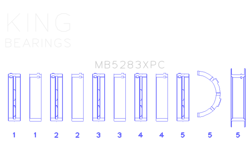 King Engine Bearings Ford V8/4.6L DOHC/Sohc 24V (Size STDX) Main Bearing Set Bearings King Engine Bearings