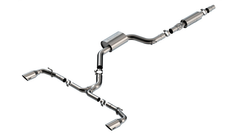 Borla 22-23 Volkswagen Golf GTI 2.0L AT/MT 3inch S-Type Cat-Back Exhaust - 4in Brushed SS Tips Catback Borla
