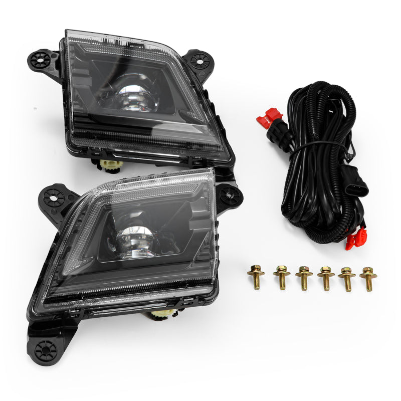 AlphaRex 19-23 Chevrolet Silverado 2500/3500HD DoubleTap Dual Color LED Projector Fog Lights Fog Lights AlphaRex