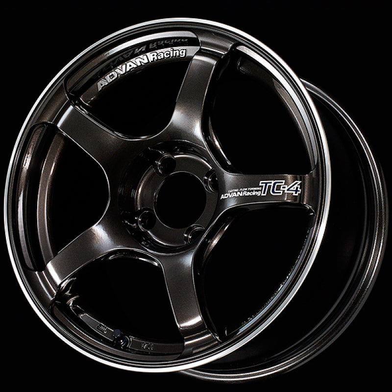 Advan TC4 16x8.0 +38 4x100 Racing Black Gunmetallic and Ring Wheel Wheels - Cast Advan