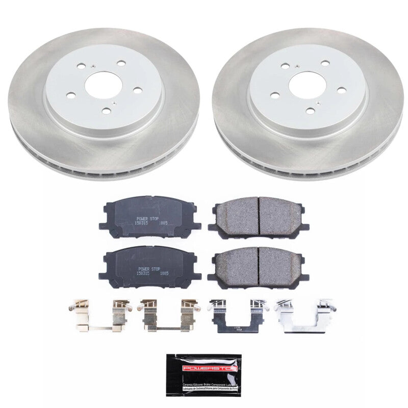 Power Stop 06-07 Toyota Highlander Front Semi-Coated Rotor Kit Brake Kits - Performance Blank PowerStop