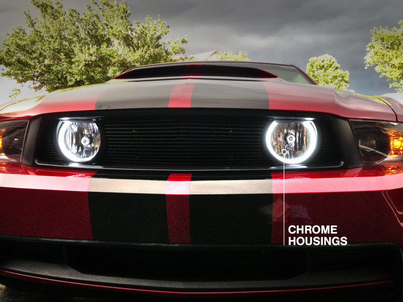 Raxiom 05-12 Ford Mustang GT LED Halo Fog Lights (Chrome) Headlights Raxiom