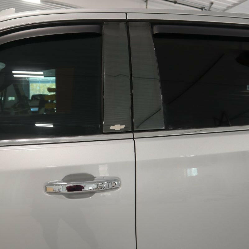 Putco 14-18 Chevy Silverado LD - Fits Double Cab/Crew Cab - 4pcs Black Platinum Pillar Posts Exterior Trim Putco
