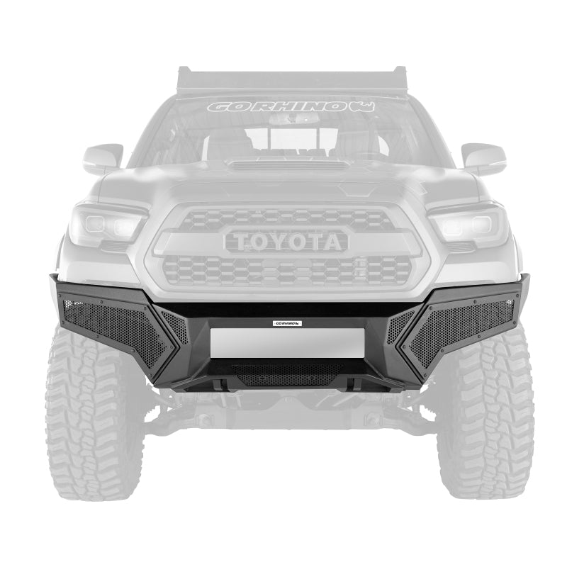 Go Rhino 24-26 Toyota Tacoma (4dr) Element Front Bumper w/ Fixed Light Bar Mount - Tex. Blk Bumpers - Steel Go Rhino