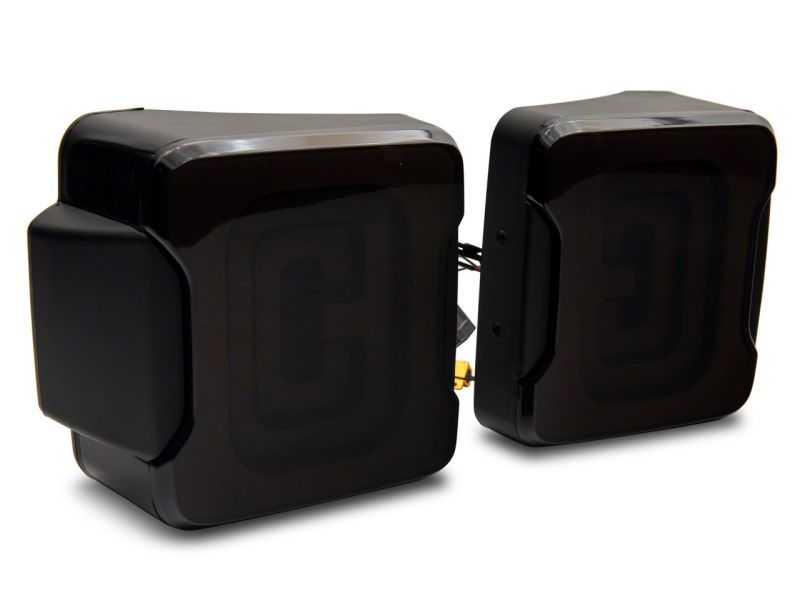 Raxiom 07-18 Jeep Wrangler JK Axial Series Carver LED Tail Lights- Blk Housing (Smoked Lens) Tail Lights Raxiom