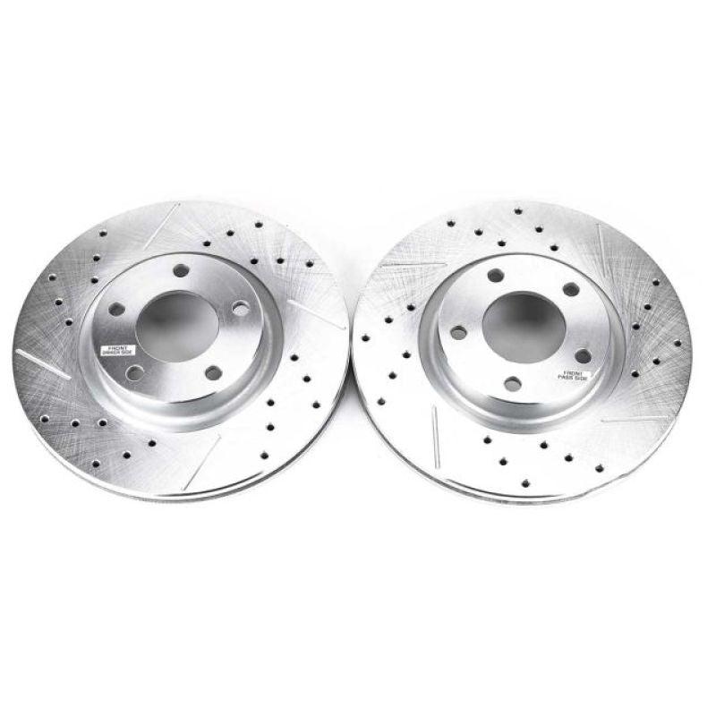 Power Stop 04-13 Mazda 3 Front Evolution Drilled & Slotted Rotors - Pair Brake Rotors - Slot & Drilled PowerStop