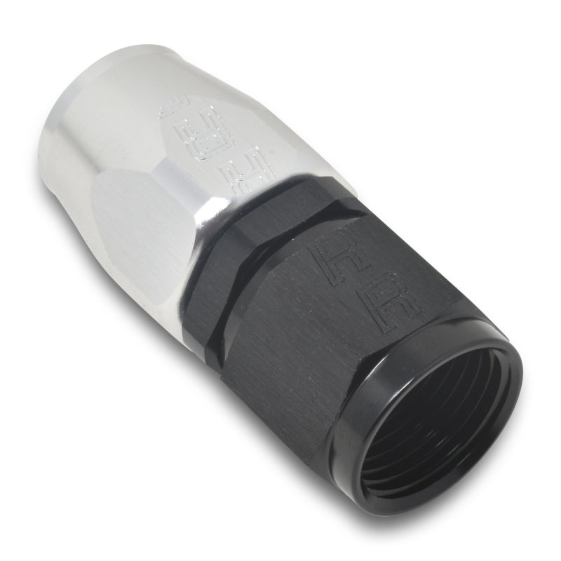 Russell Performance -6 AN Black/Silver Straight Full Flow Hose End Fittings Russell