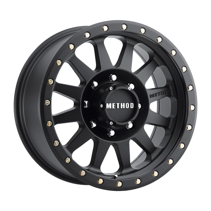 Method MR304 Double Standard 17x8.5 0mm Offset 8x6.5 130.81mm CB Matte Black Wheel Wheels - Cast Method Wheels