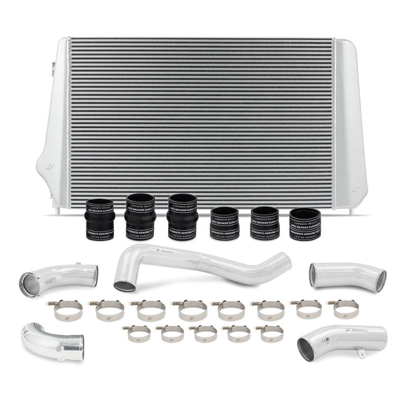 Mishimoto 17-19 GM L5P Duramax Intercooler Kit - Silver w/ Polished Pipes Intercooler Kits Mishimoto