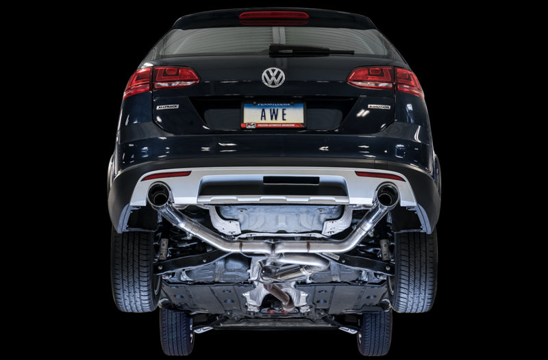 AWE Tuning VW MK7 Golf Alltrack/Sportwagen 4Motion Track Edition Exhaust - Polished Silver Tips Catback AWE Tuning