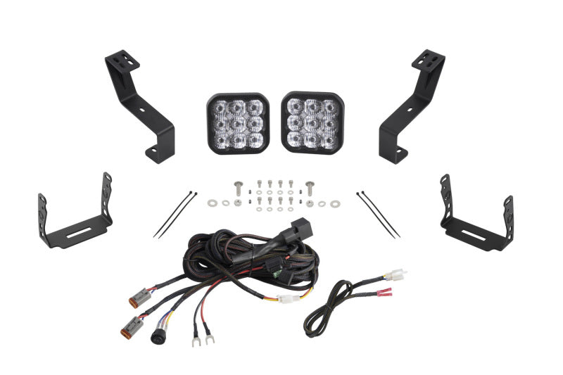 Diode Dynamics SS5 Bumper LED Pod Light Kit for 2019-Present Ram - Pro White Driving Light Accessories and Wiring Diode Dynamics