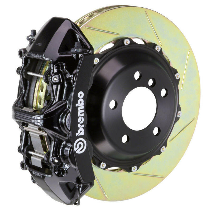 Brembo 02-05 996 GT2 Front GT BBK 6 Piston Cast 380x32 2pc Rotor Slotted Type1 -Black Brake Kits - Performance Slot Brembo