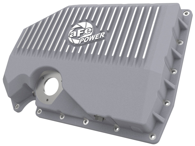 aFe 05-19 VW 1.8L/2.0L w/ Oil Sensor Engine Oil Pan Raw POWER Street Series w/ Machined Fins Diff Covers aFe
