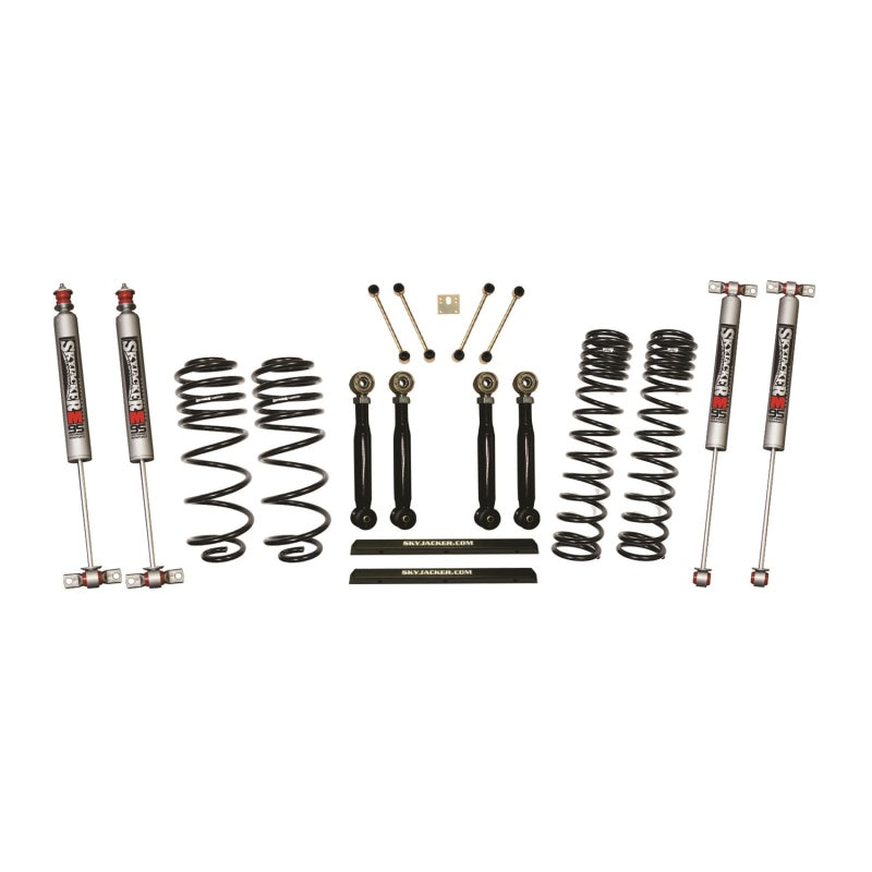 Skyjacker 97-02 Jeep TJ 4in D-Rate Long Travel Kit w/ Adj FR/RR Lower Flex Links/M95 Monotube Shocks Lift Kits Skyjacker