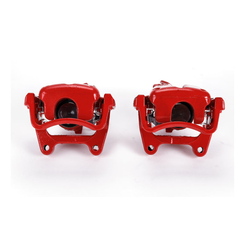 Power Stop 06-08 Audi A3 Rear Red Calipers w/Brackets - Pair Brake Calipers - Perf PowerStop