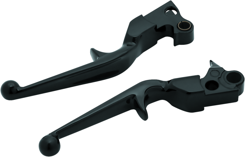 Kuryakyn Trigger Lever Set 96-Up Cable Gloss Black Levers Kuryakyn