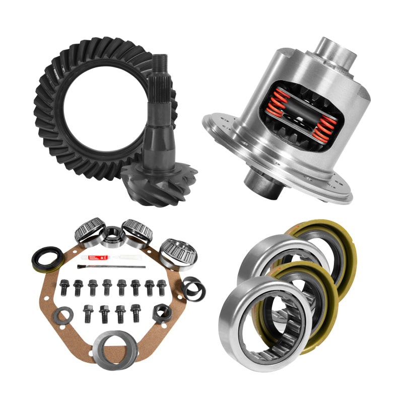 Yukon 9.25in CHY 3.55 Rear Ring & Pinion Install Kit 31 Spline Positraction 1.7in Axle Bearings Differential Install Kits Yukon Gear & Axle