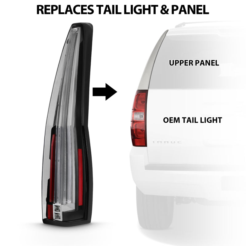 ANZO 2007-2014 Chevrolet Tahoe Led Taillights Red/Clear Tail Lights ANZO